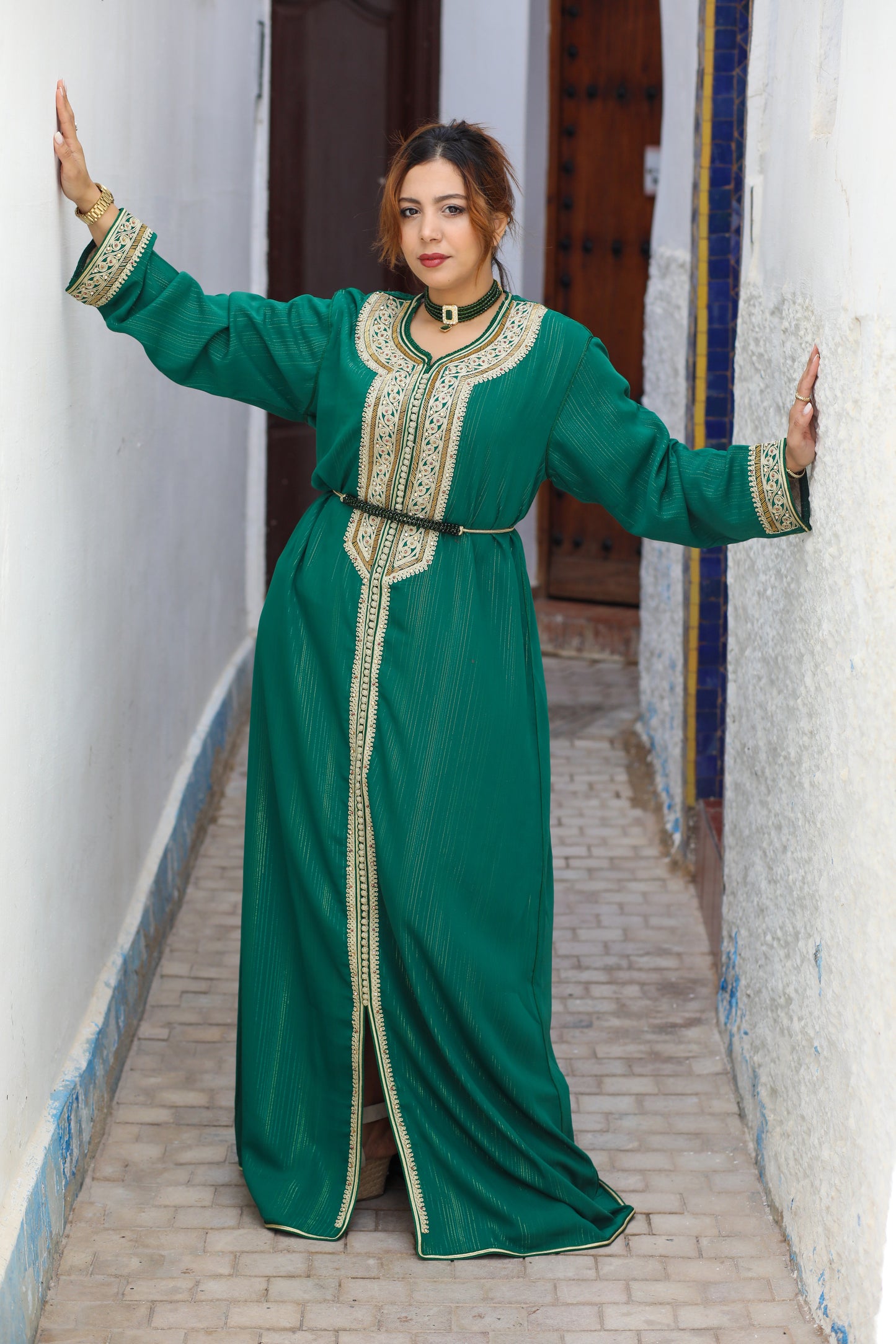 Dark green Sahara kaftan